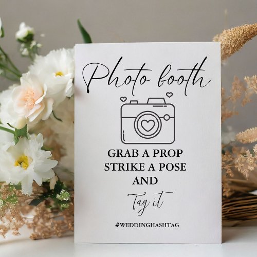 Minimalist Wedding Photo booth sign