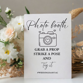 Minimalist Wedding Photo booth sign