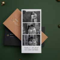 Minimalist Wedding Photo booth strip frame 