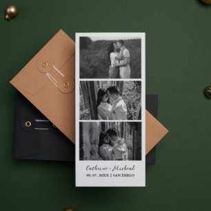 Minimalist Wedding Photo booth strip frame  Save The Date