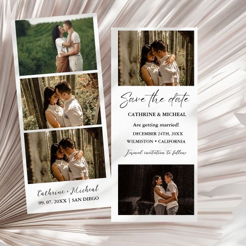 Minimalist Wedding Photo booth strip frame  Save The Date