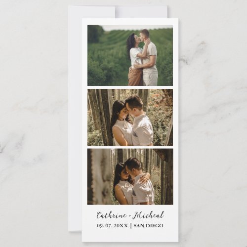 Minimalist Wedding Photo booth strip frame  Save The Date