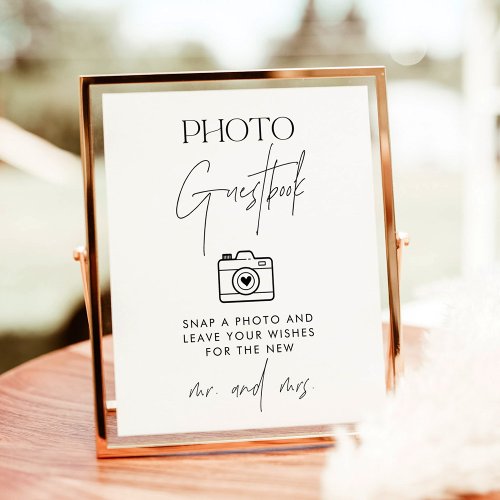 Minimalist Wedding Photo Guestbook Sign