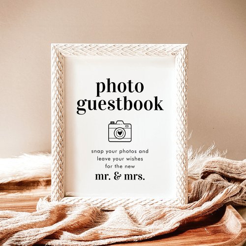Minimalist Wedding Photo Guestbook Sign