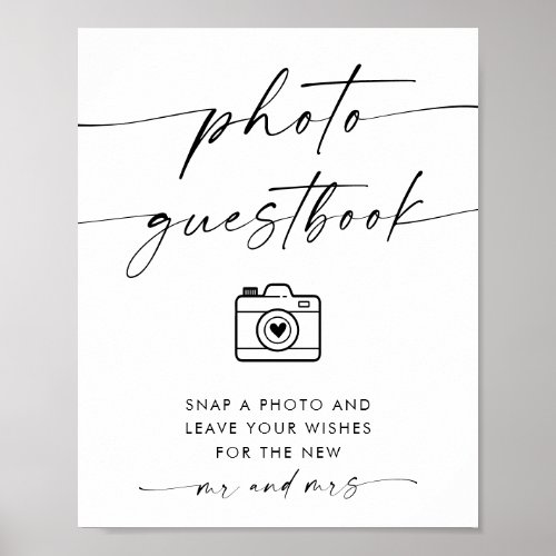 Minimalist Wedding Photo Guestbook Sign