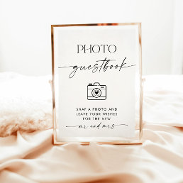 Minimalist Wedding Photo Guestbook Sign,  Invitati Invitation