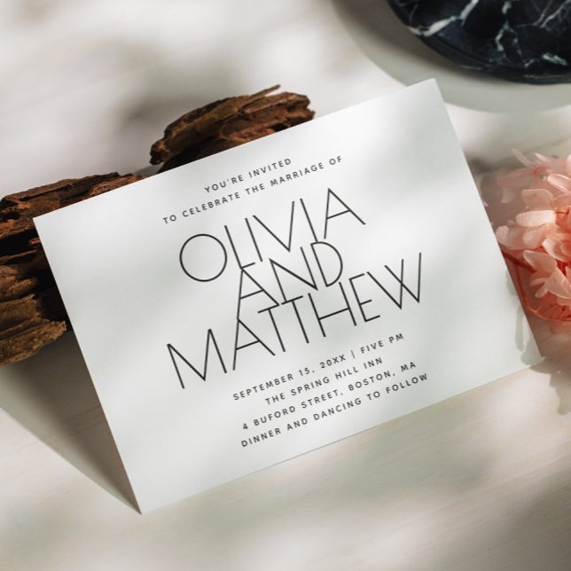 Minimalist Wedding Photo & QR | Clean Typography Invitation (Creator Uploaded)