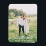 Minimalist Wedding Photo Save the Date Card Magnet<br><div class="desc">This save the date features the couple's photo to let friends and family know your wedding date!</div>