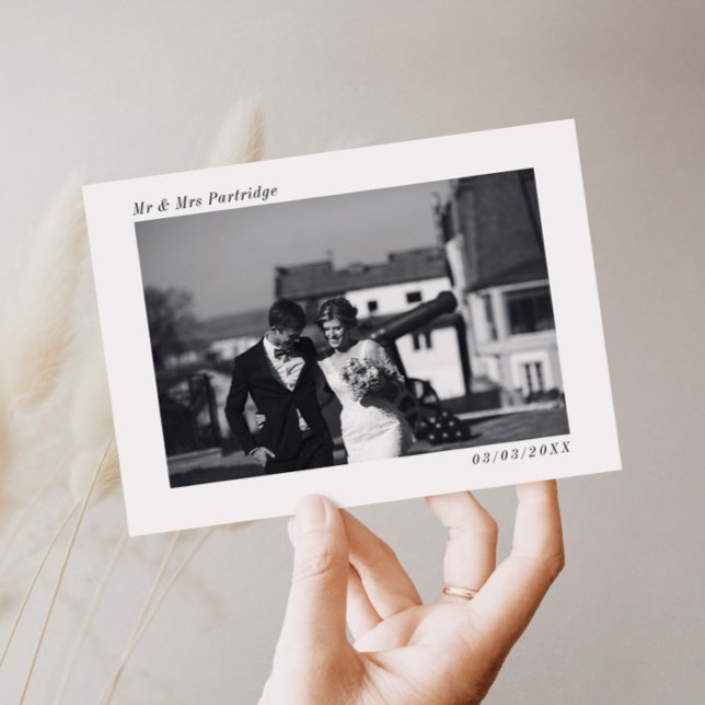 Minimalist Wedding Photo Thank You Card (Creator Uploaded)