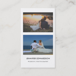 Minimalist wedding photographer professional business card