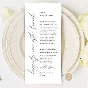 Minimalist Wedding Place Setting Thank You Card