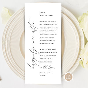 Minimalist Wedding Place Setting Thank You Card
