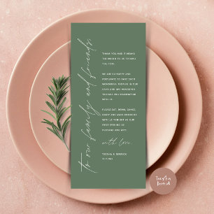Minimalist Wedding Place Setting Thank You Card