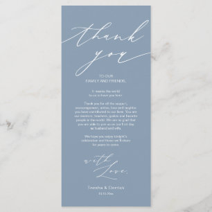 Minimalist Wedding Place Setting Thank You Card