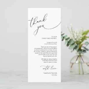 Table Wedding Thank You Cards Zazzle