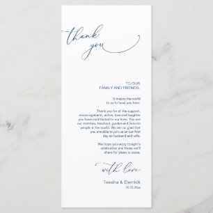 Minimalist Wedding Place Setting Thank You Card
