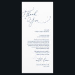 Minimalist Wedding Place Setting Thank You Card<br><div class="desc">This is the Modern romantic classy calligraphy, in Navy Blue design themed, Place Setting Thank You Cards. Share the love and show your appreciation to your guests, when they sit down at their seat and read this personalised charming thank you place setting card. It's a wonderful way to kick off...</div>