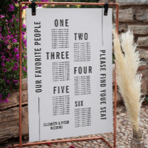 Minimalist Wedding Plan Seating Chart