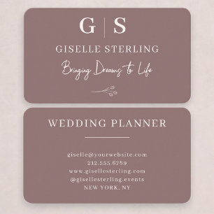 Minimalist Wedding Planner Business Card