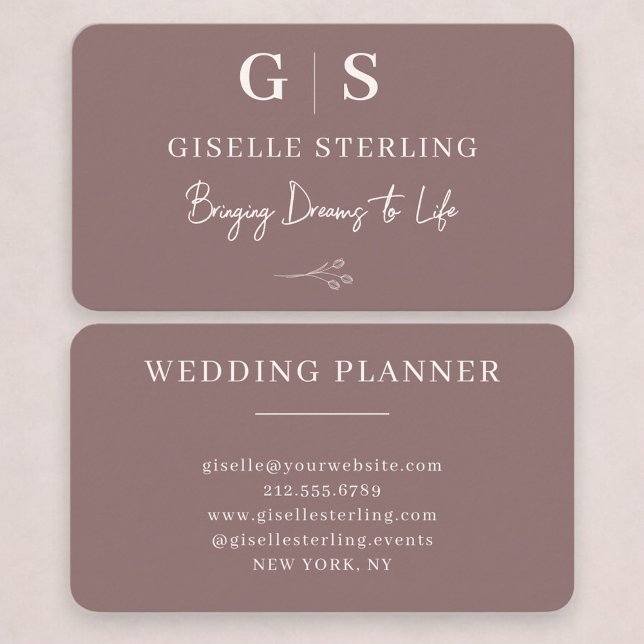 Minimalist Wedding Planner Business Card (Creator Uploaded)