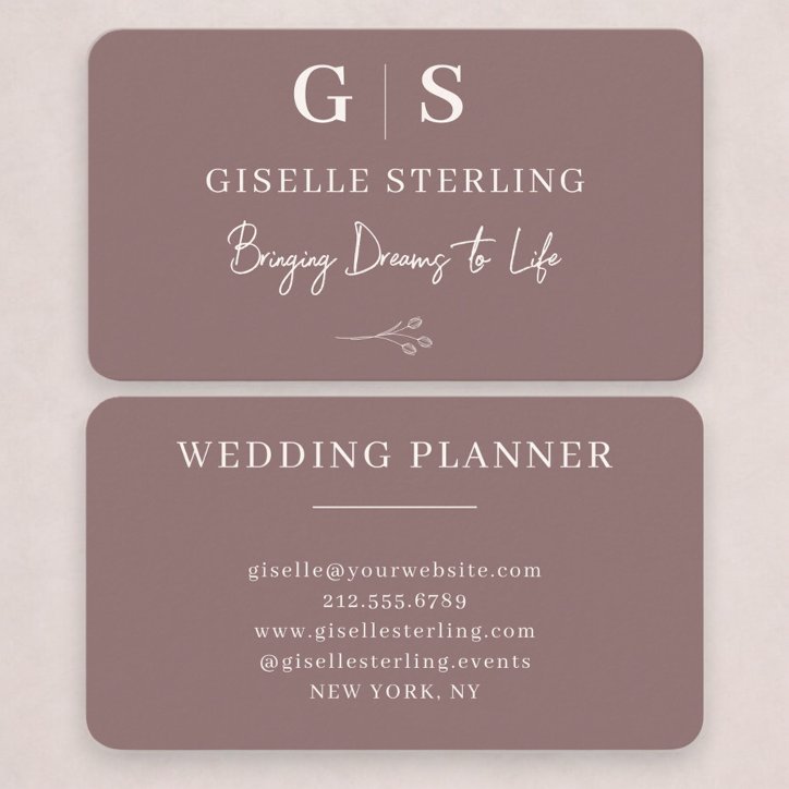 Minimalist Wedding Planner Business Card