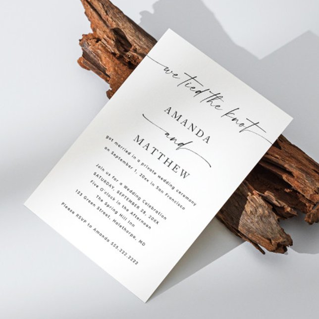 Minimalist Wedding - Post Wedding Celebration Invitation (Creator Uploaded)