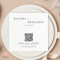 Minimalist Wedding QR code Share your Photos