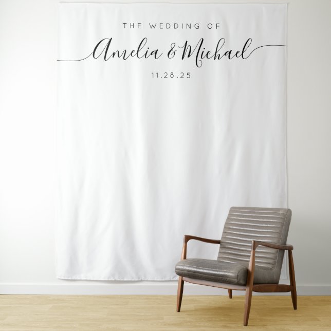 Minimalist Wedding Reception Decor Backdrop (In Situ)