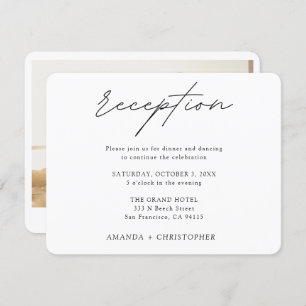 Minimalist Wedding Reception Enclosure Card