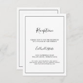 Minimalist Wedding Reception Insert Card | Zazzle