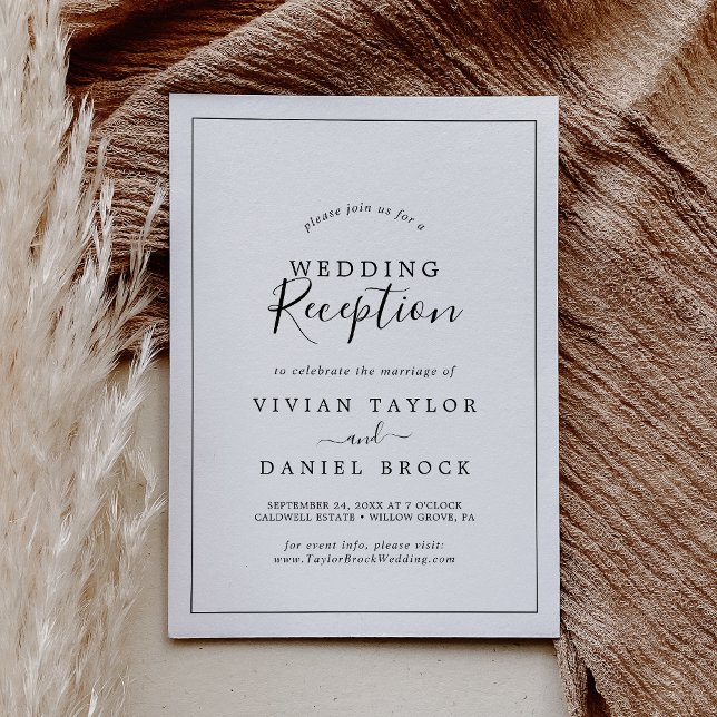 Minimalist Wedding Reception Invitation (Creator Uploaded)