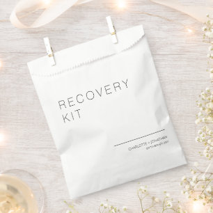 Minimalist Wedding Recovering Kit Favor Bag