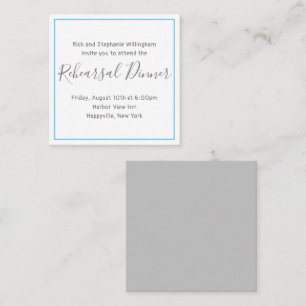 Minimalist Wedding Rehearsal Dinner Enclosure Card