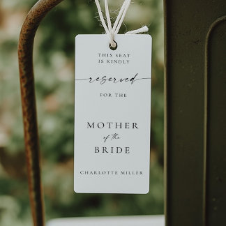 Minimalist Wedding Reserved Seating Tag Invitation