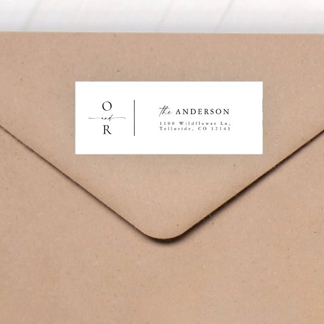 Minimalist Wedding Return Address Label (Creator Uploaded)