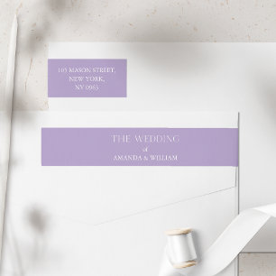 Minimalist Wedding Return Address Wrap Around Label
