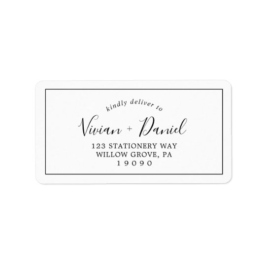 Minimalist Wedding RSVP Address Labels