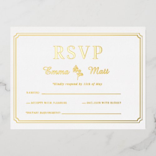 Minimalist Wedding RSVP Card