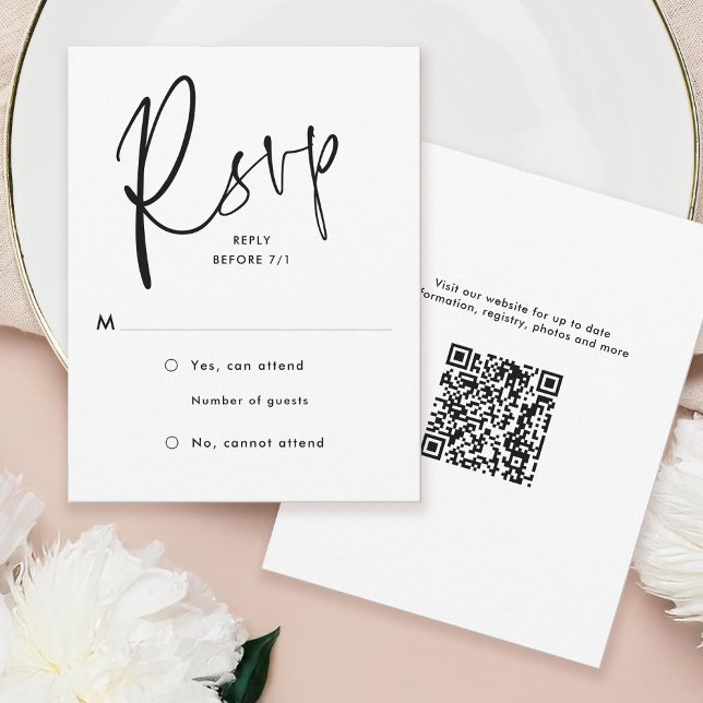 Minimalist Wedding RSVP Card (Creator Uploaded)