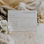 Minimalist Wedding RSVP Card Postcard Enclosure