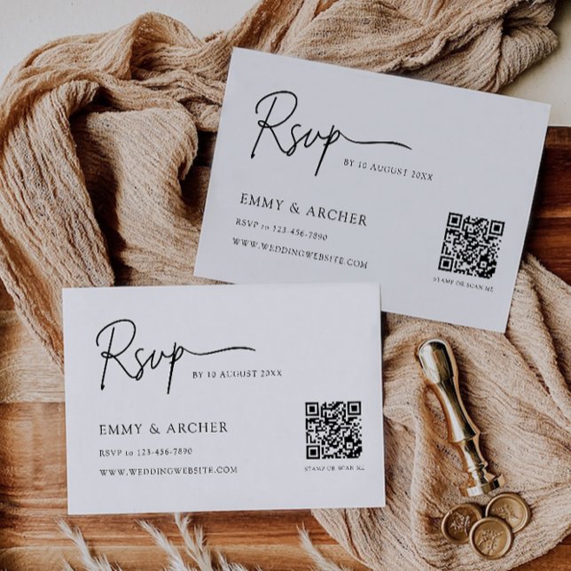 Minimalist Wedding RSVP Card Template (Minimalist Wedding RSVP Card Template)