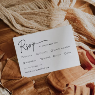 Minimalist Wedding RSVP Card Template