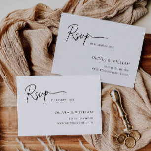 Minimalist Wedding RSVP Card Template