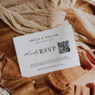 Minimalist Wedding RSVP Card Template
