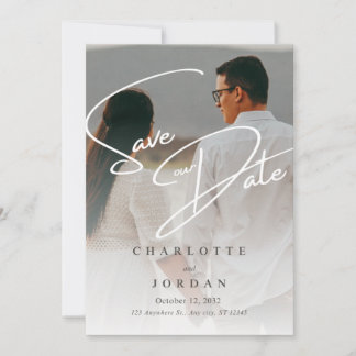 Minimalist Wedding Save the Date