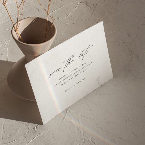 Minimalist Wedding Save The Date Card