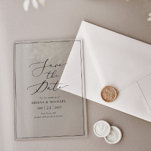 Minimalist Wedding Save The Date Card 