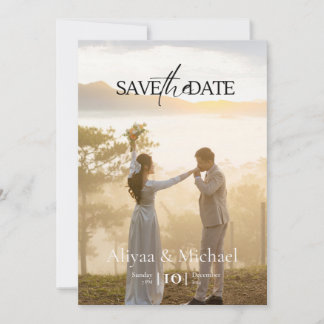 Minimalist Wedding Save the Date Invitation