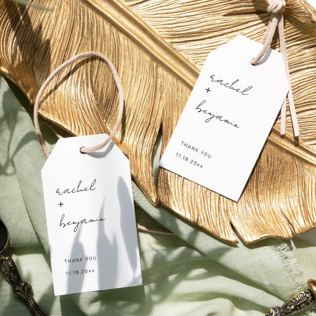Minimalist Wedding Script Modern Simple Gift Tags (Creator Uploaded)