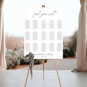 Minimalist Wedding Seating Chart 